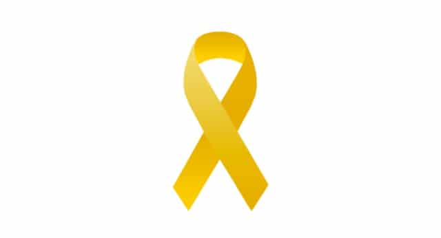 laço amarelo que representa a prevenção ao suicídio