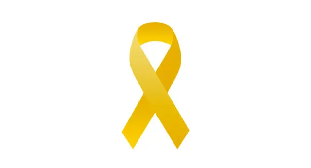 laço amarelo que representa a prevenção ao suicídio